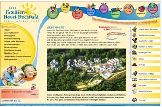Webseite vom familienfreundlichen Familien-Hotel Hochwald in Horath