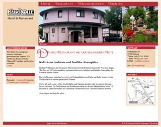 Webseite von Hotel Restaurant Kasserolle in Siegburg
