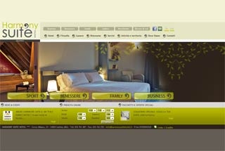 Webseite vom familienfreundlichen Harmony Suite Hotel in Selvino (BG)