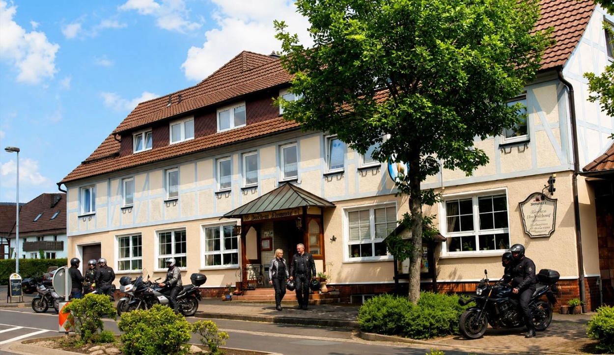 Fahrrad Gasthaus Johanning in Uslar-Eschershausen im Naturpark Solling-Vogler in Weserbergland Fahrrad Gasthaus Johanning in Uslar-Eschershausen im Naturpark Solling-Vogler in Weserbergland