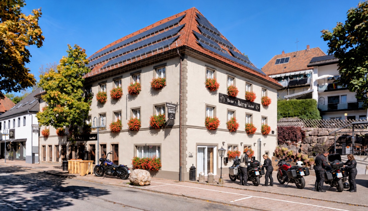 Motorrad Brauereigasthof Bären in Titisee-Neustadt in Schwarzwald