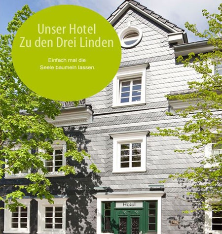 Fahrrad Hotel Restaurant zu den 3 Linden in Wermelskirchen in Bergisches Land