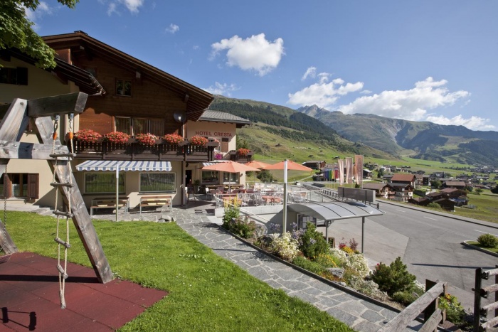  Radtour, übernachten in Hotel Cresta in Sedrun 