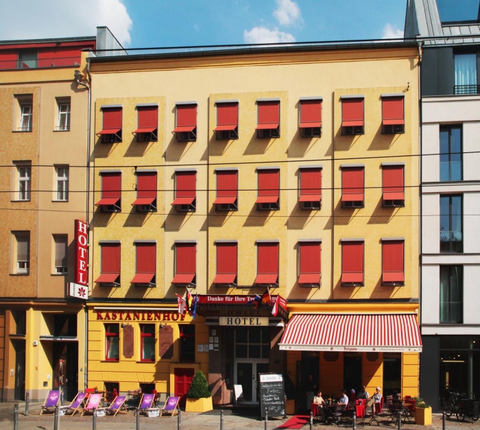 Fahrradfahrer Hotel Kastanienhof in Berlin