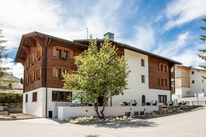 Cyclist Hotel Mulin in Brigels